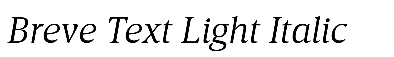 Breve Text Light Italic